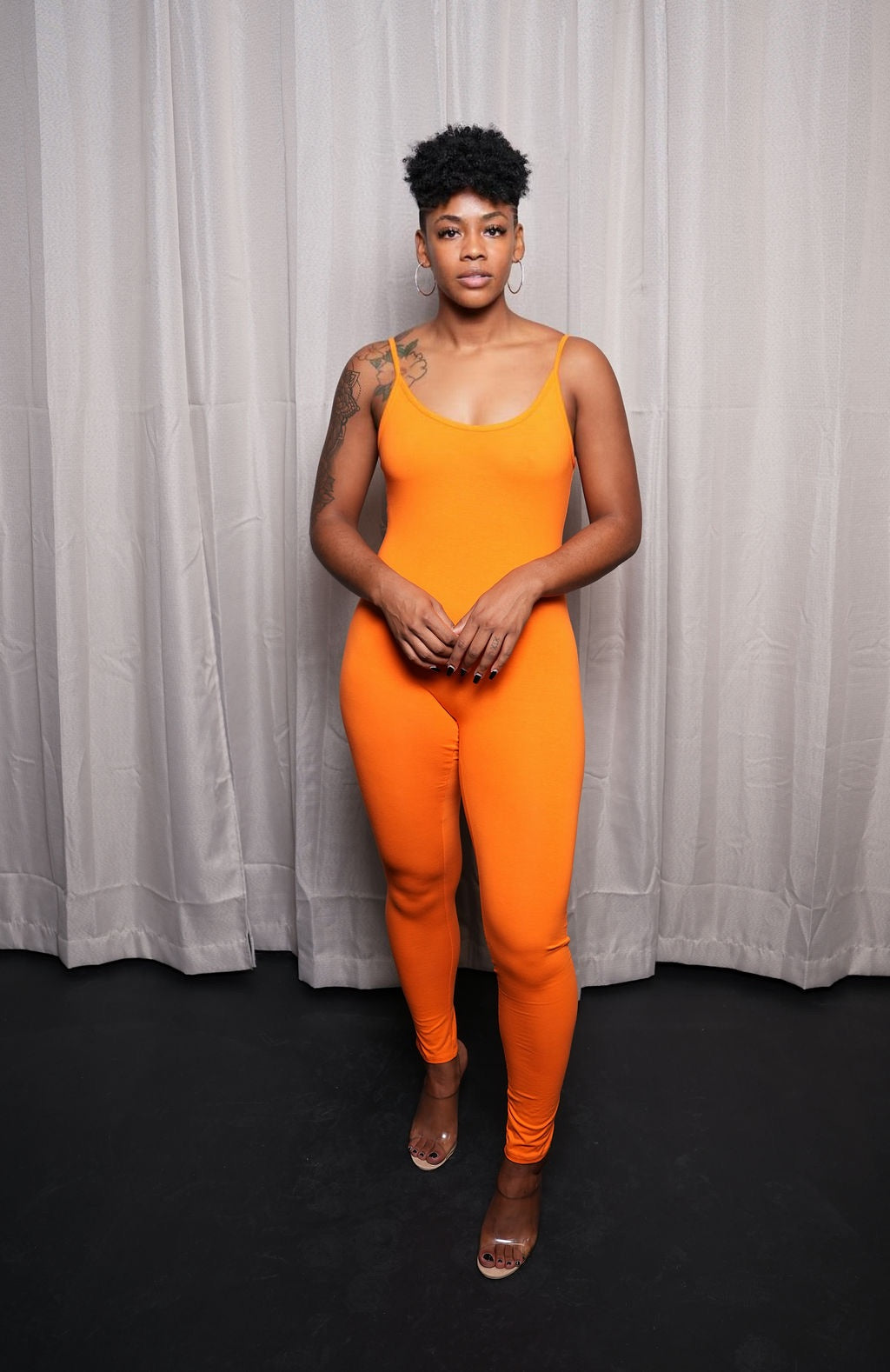 Kaiya Solid Orange Jumpsuit