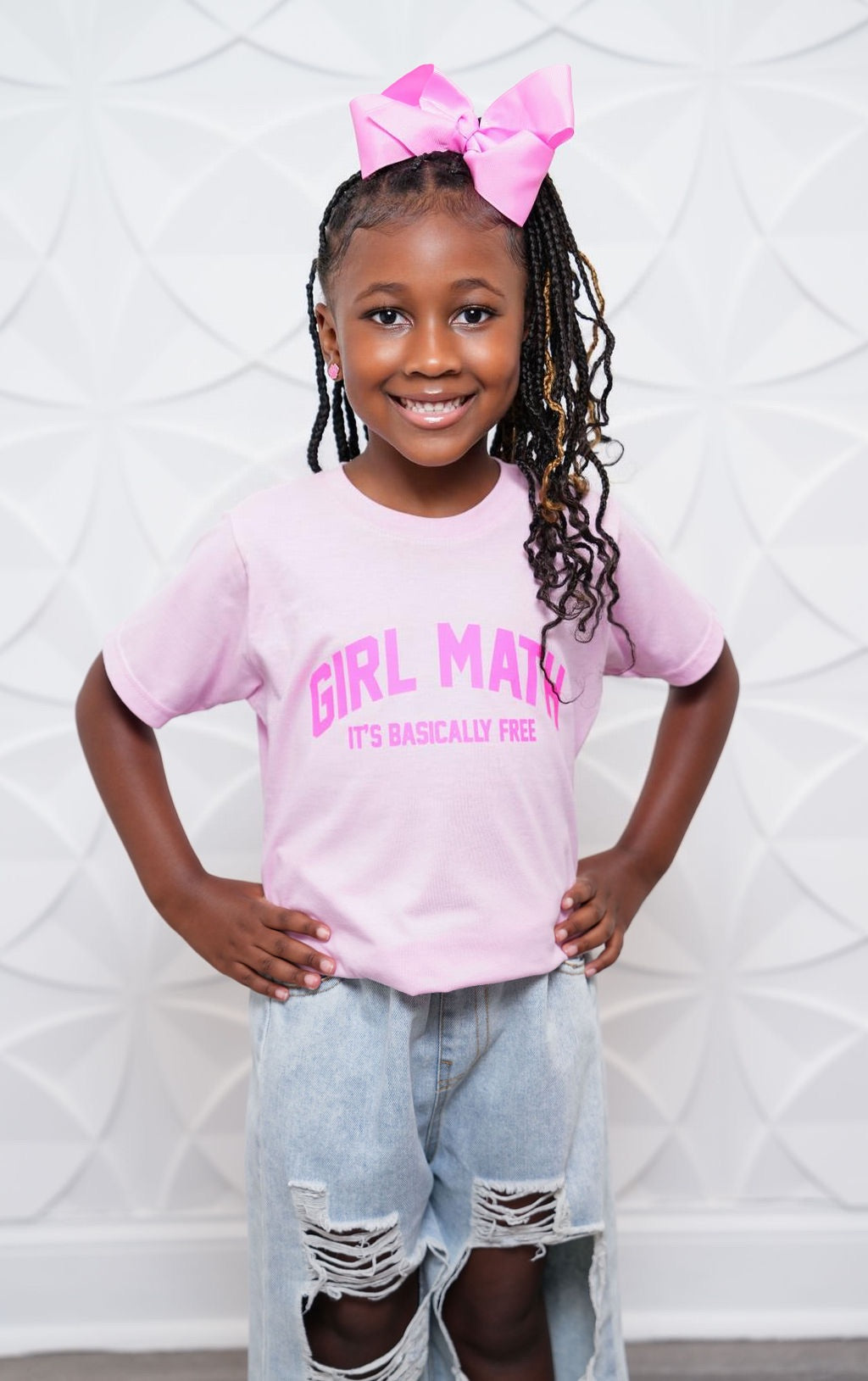 Girl Math Pink Youth Tee