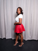 Javonne Red Skater Skirt