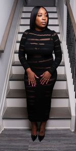 Mila Black Sheer Dress