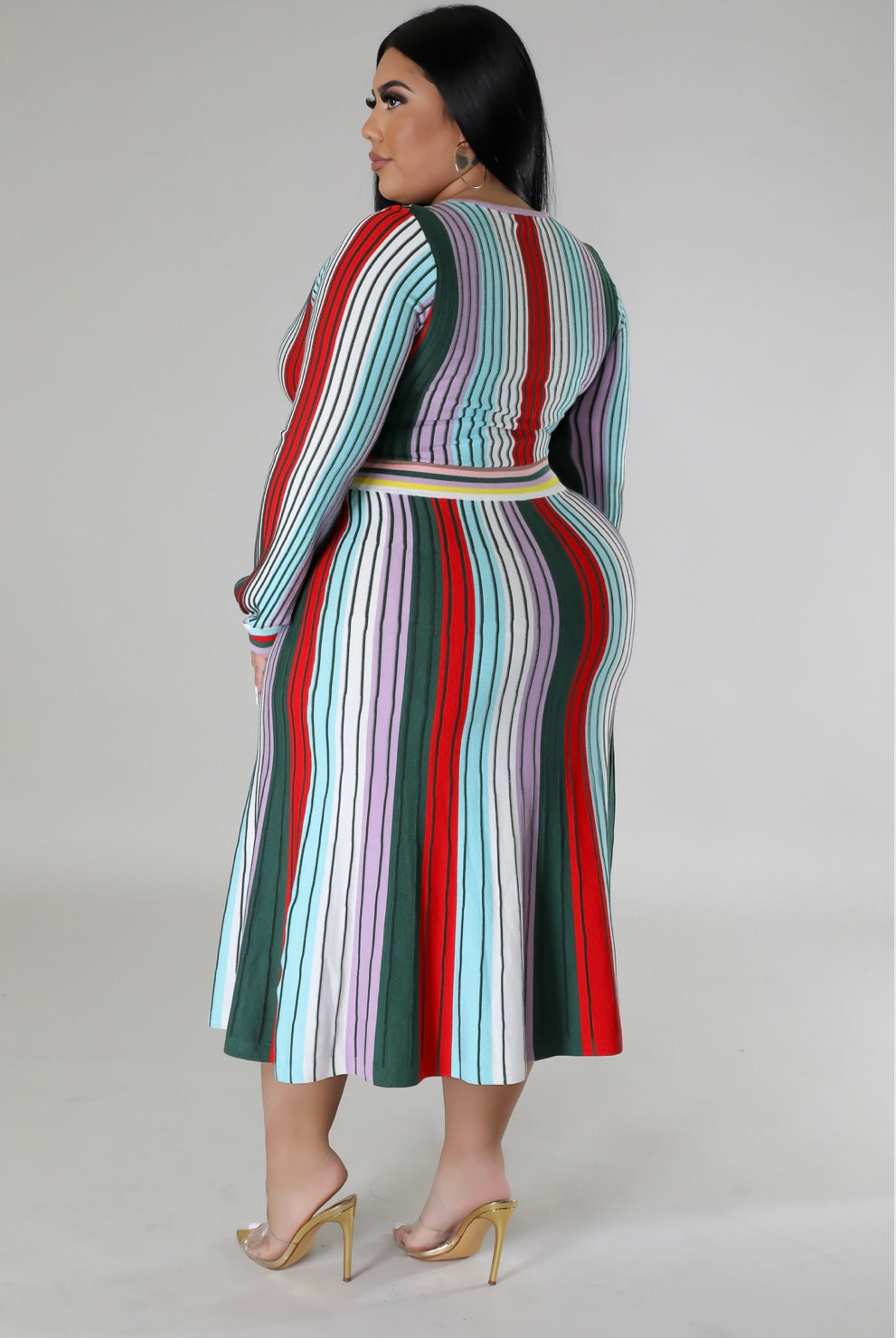 Aleena Pleated Dress (curvy)