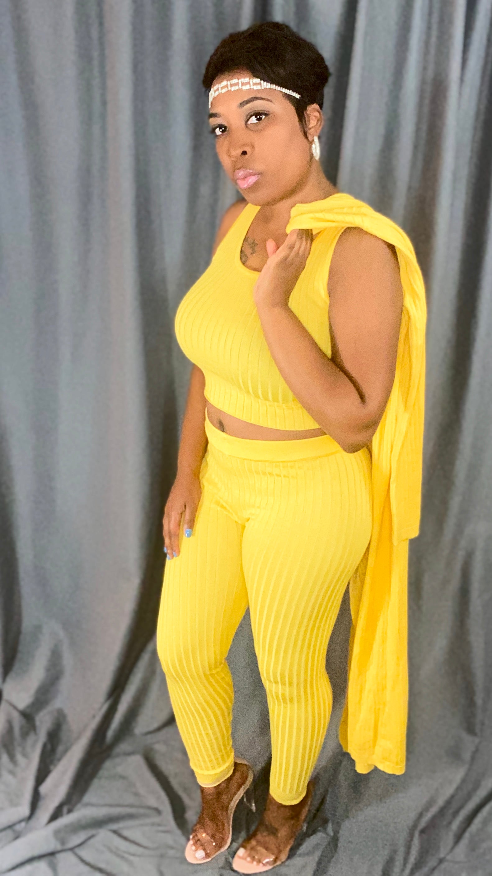 Violet 3 Piece Yellow  Set