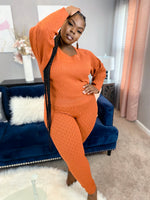 Curvy Rust Long Sleeve Sasha Set