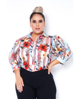 Sheer Puffs & Pedals Blouse